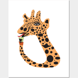 Giraffe Shot Posters and Art